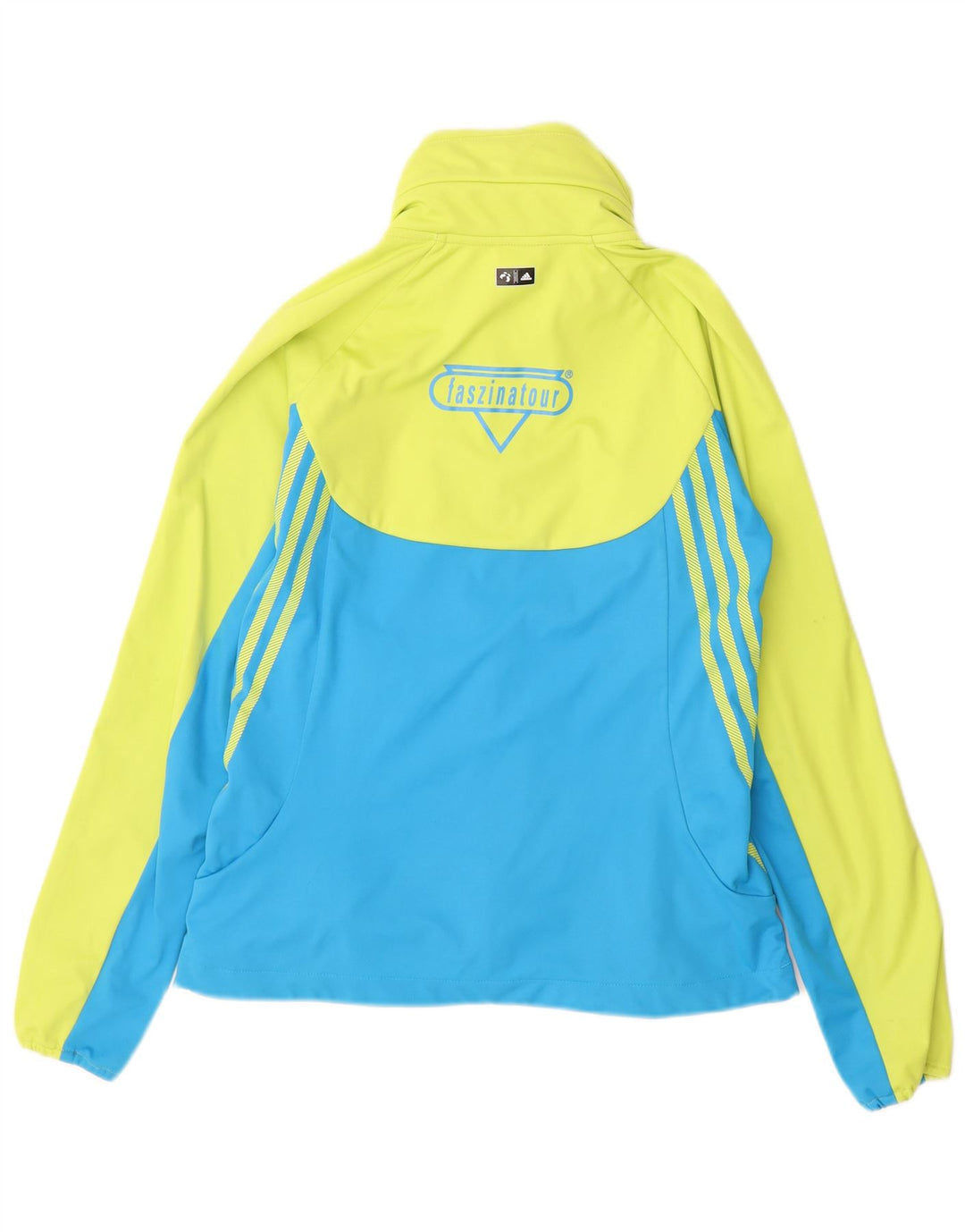 Adidas Womens Terrex Tracksuit Top Jacket UK 10 Pequeno Verde Colourblock