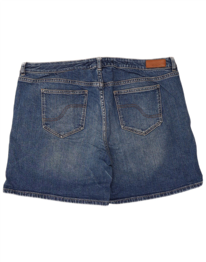 Shorts jeans feminino Fat Face UK 16 algodão azul grande