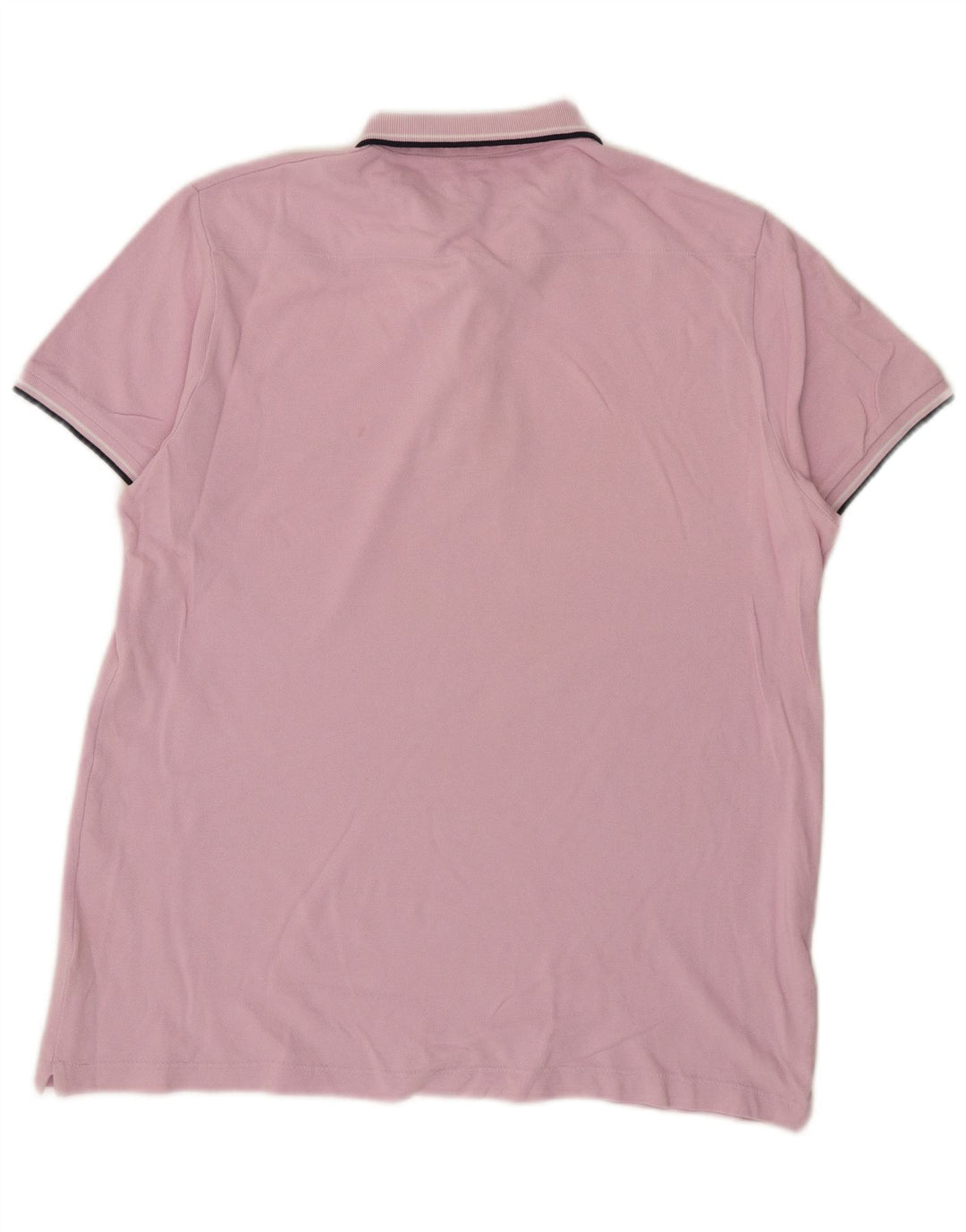 Camisa polo masculina de ajuste regular French Connection algodão rosa médio