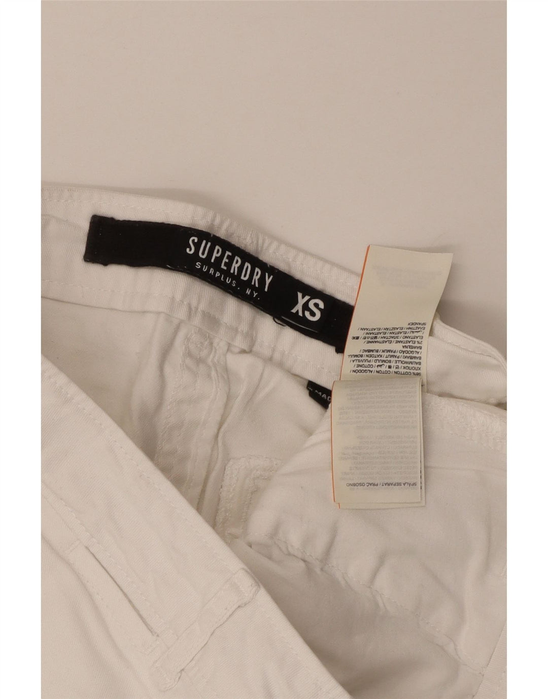 Shorts Chino Feminino Superdry XS W30 Algodão Branco
