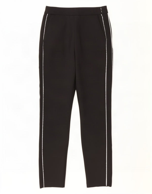 Zara Calça feminina casual cônica XS W24 L26 preta