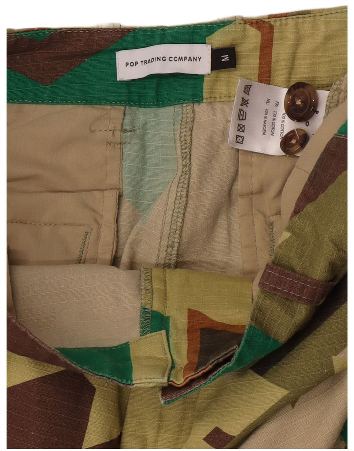 Calça Cargo Masculina Vintage Média W32 L28 Algodão Geométrico Multicolorido