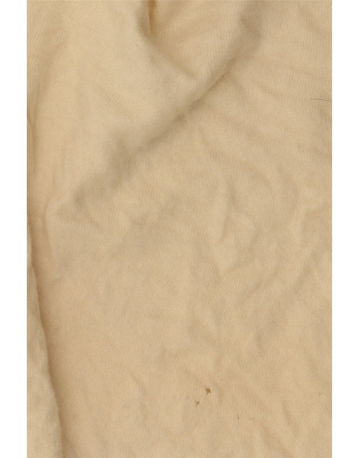 Suéter feminino vintage com decote em V IT 50 XL lã bege