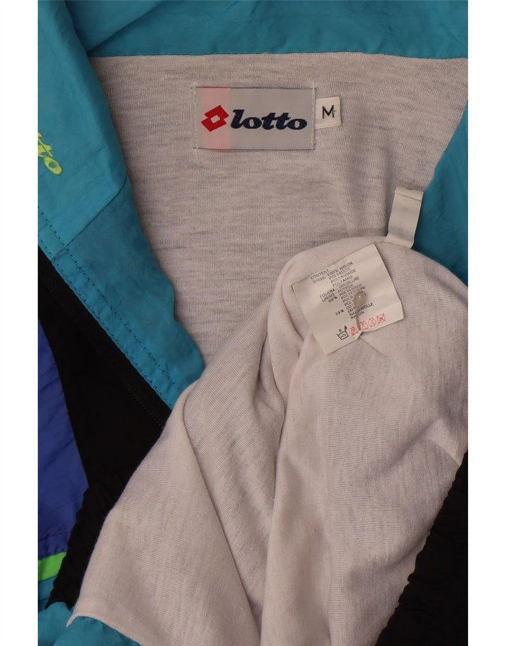 Lotto Mens Graphic Tracksuit Top Jacket Médio Azul Colourblock Nylon