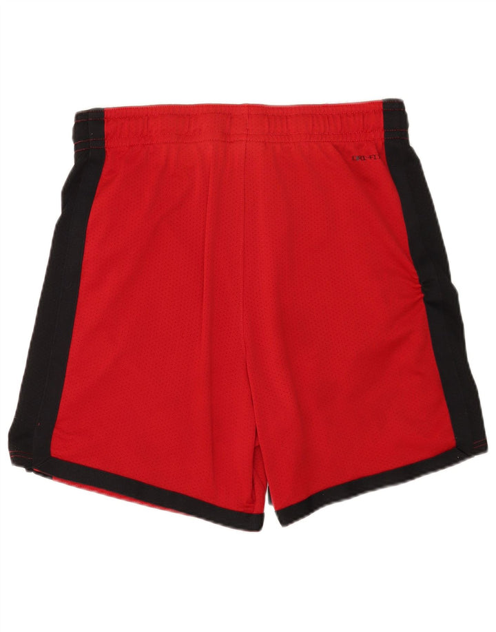 Shorts esportivos masculinos Jordan grande bloco colorido vermelho