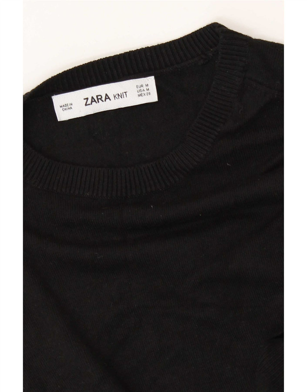 Suéter Zara feminino com gola canoa UK 12 médio preto