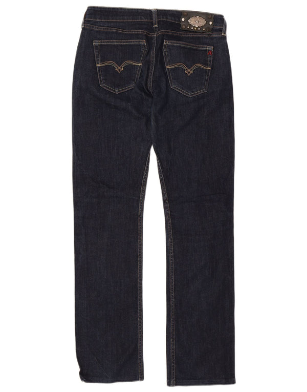 Replay Jeans feminino Loko Straight W28 L30 azul marinho