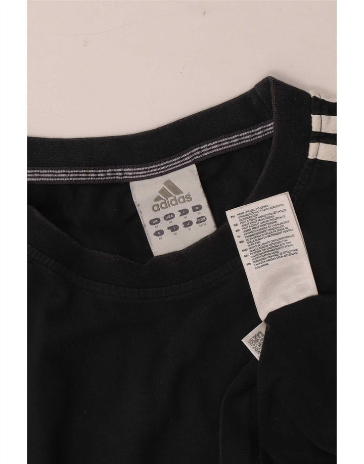 Adidas Mens Top Manga Longa Médio Algodão Preto