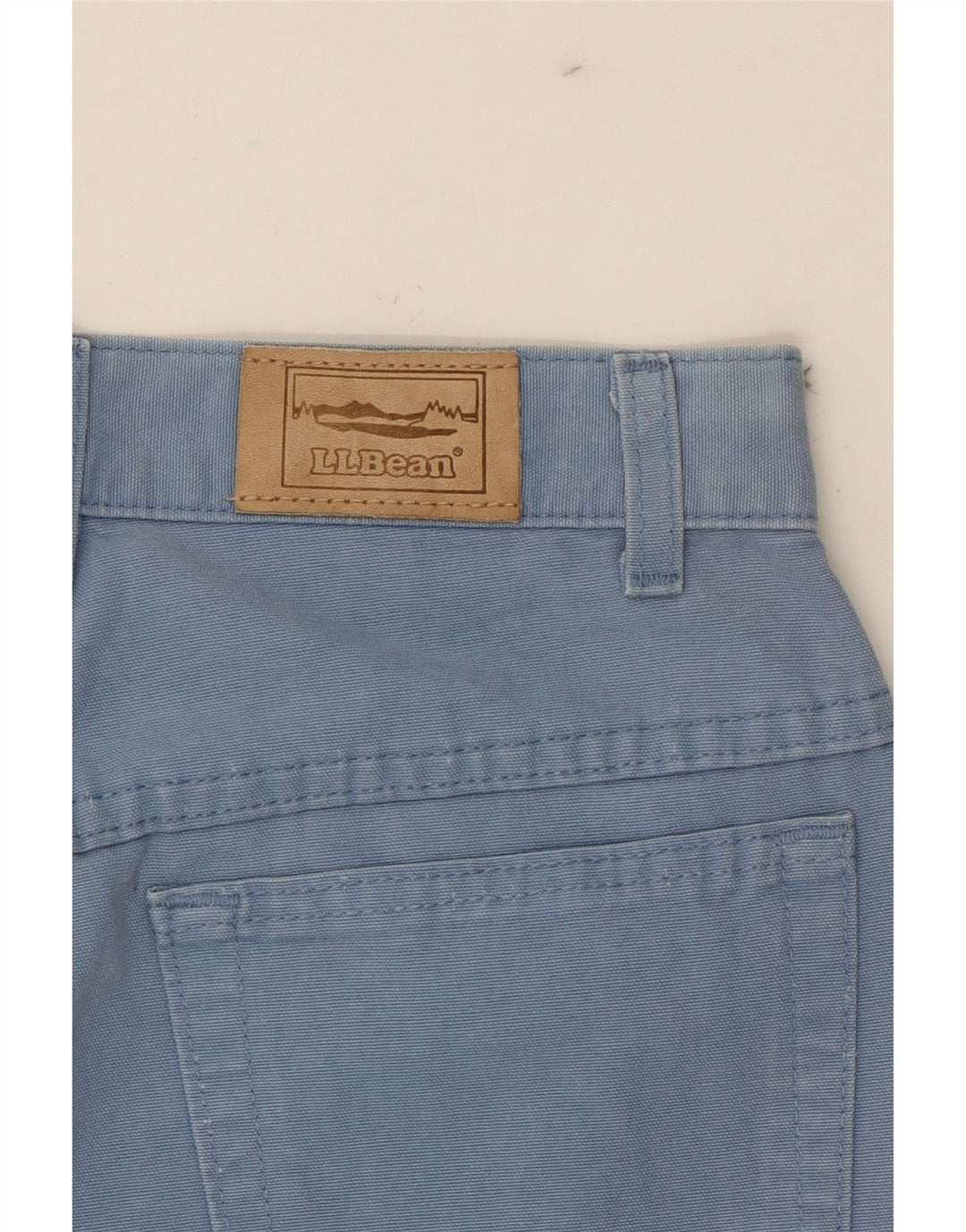 L.L.BEAN Womens Tapered Casual Trousers W28 L29 Blue Cotton Vintage L.L.Bean and Second-Hand L.L.Bean from Messina Hembry 