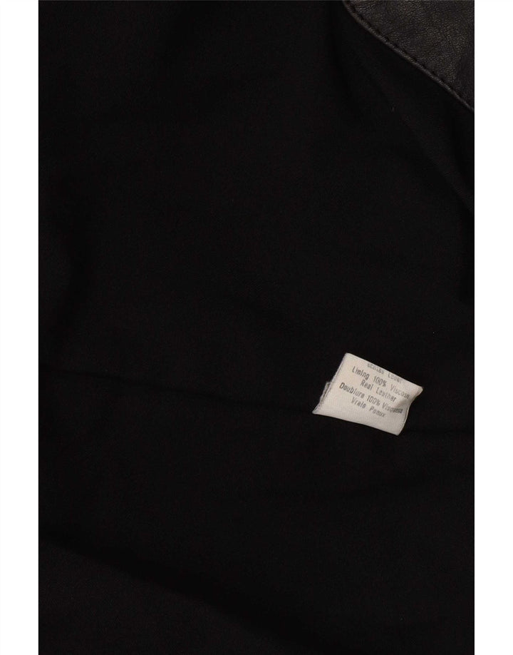 Casaco de couro masculino Settore Reino Unido 42 XL preto