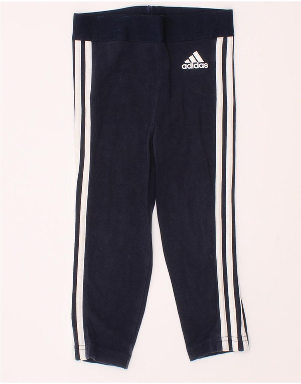 Calças de treino Adidas bebé menino 18-24 meses algodão azul marinho