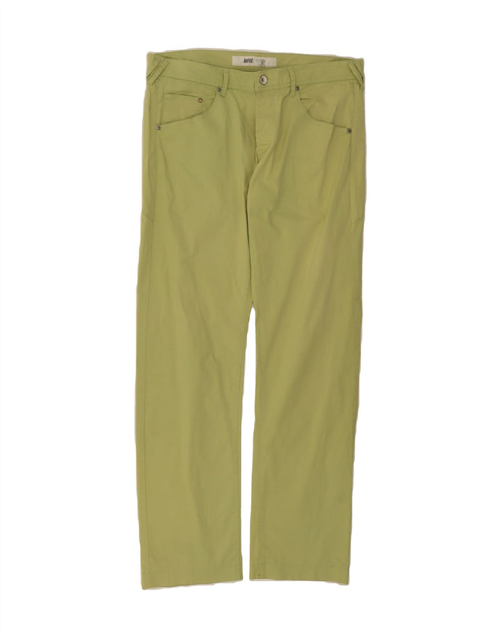 RIFLE Womens Straight Casual Trousers W36 L34 Green Cotton Vintage Rifle and Second-Hand Rifle from Messina Hembry 