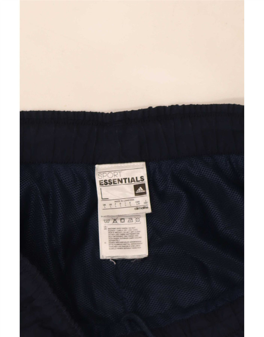 Shorts esportivos masculinos Adidas Climalite grandes poliéster azul marinho