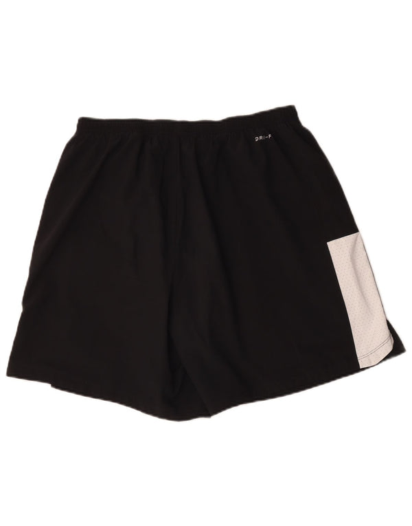 Shorts esportivos masculinos Adidas Dri Fit XL preto colorblock poliéster