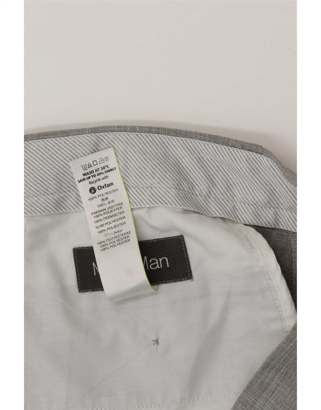 Calça masculina Marks & Spencer Pegged Suit W32 L29 poliéster cinza