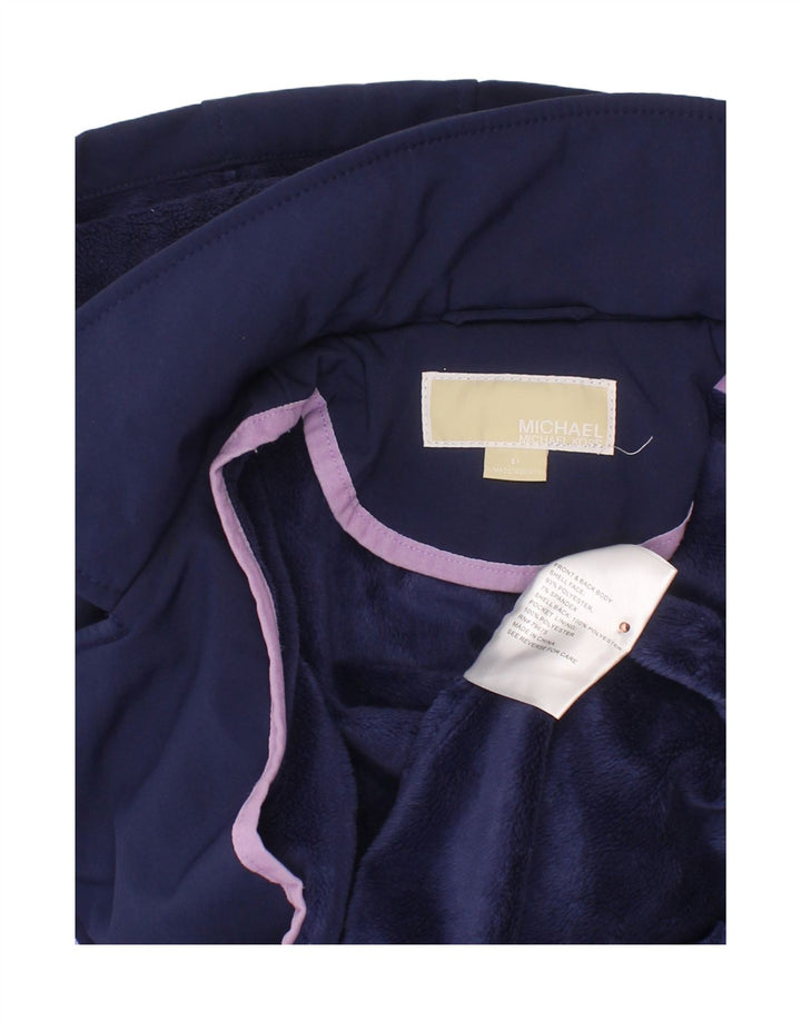 Casaco corta-vento com capuz para meninas MICHAEL KORS 6-7 anos azul marinho poliéster