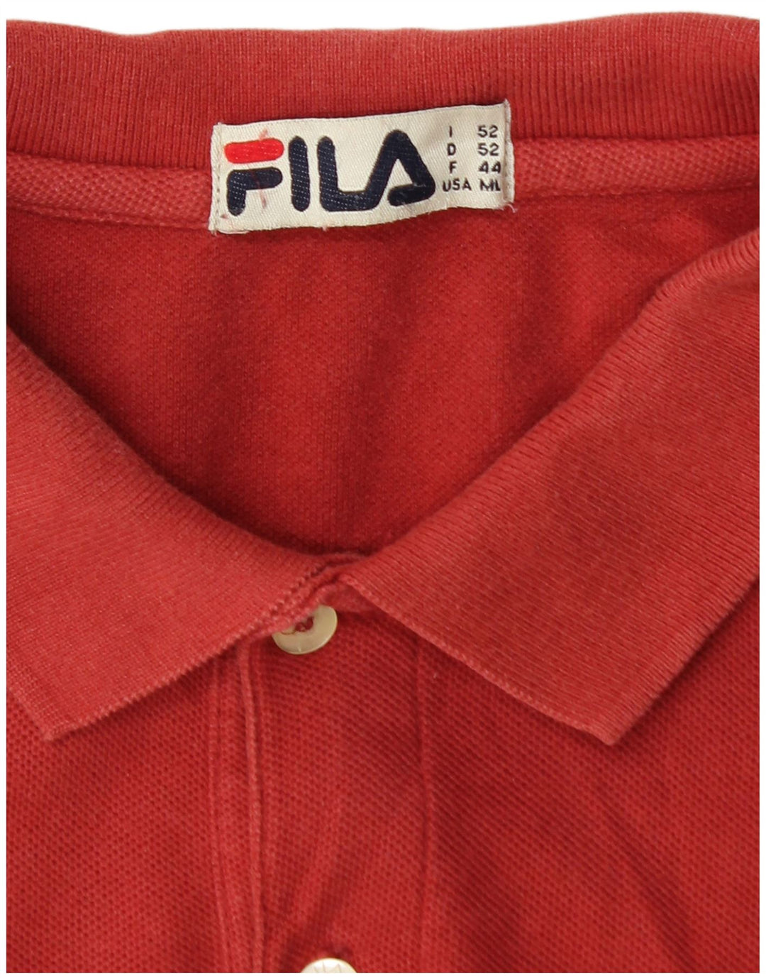 Camisa polo masculina FILA algodão vermelho médio