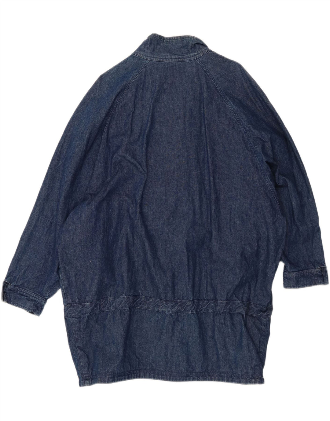 Casaco jeans feminino vintage de grandes dimensões UE 42 algodão azul grande