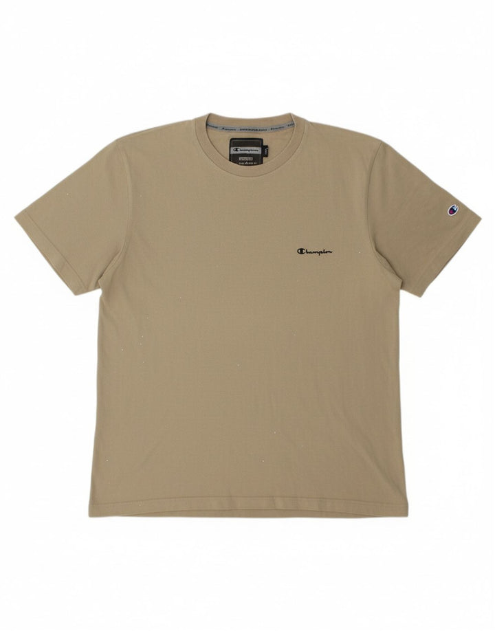 Camiseta masculina CHAMPION Top grande algodão bege