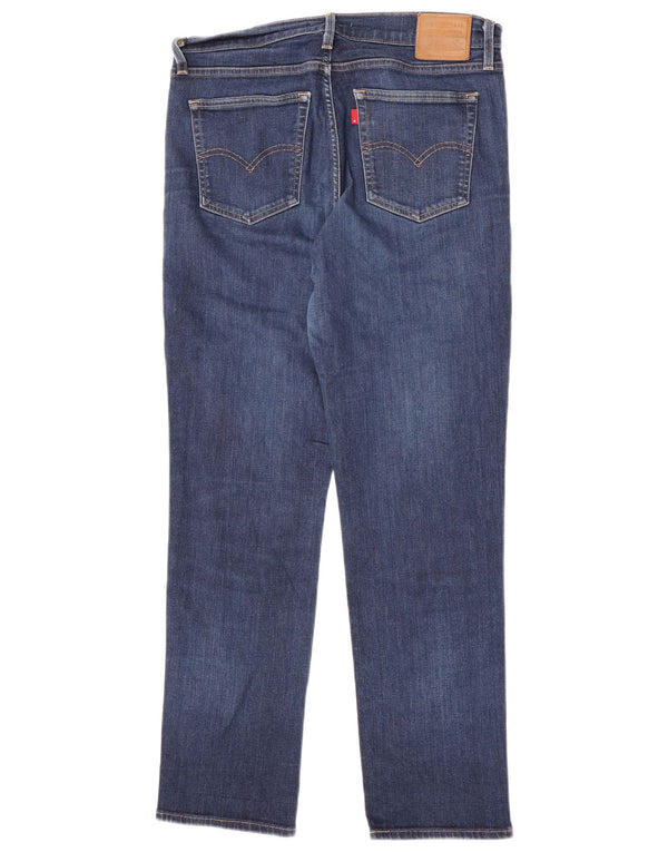 Calça jeans feminina Levi's 724 High Rise Straight W32 L30 azul algodão