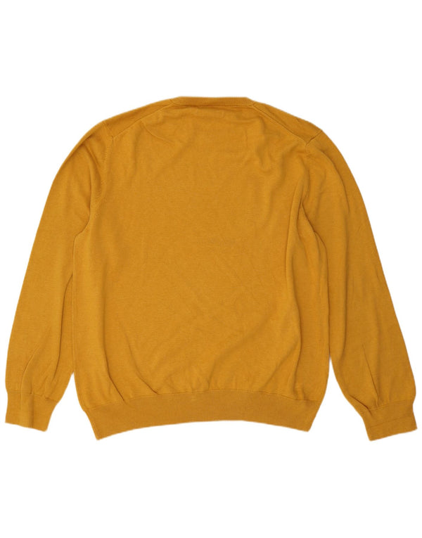 Suéter masculino Marks & Spencer com gola redonda 2XL amarelo