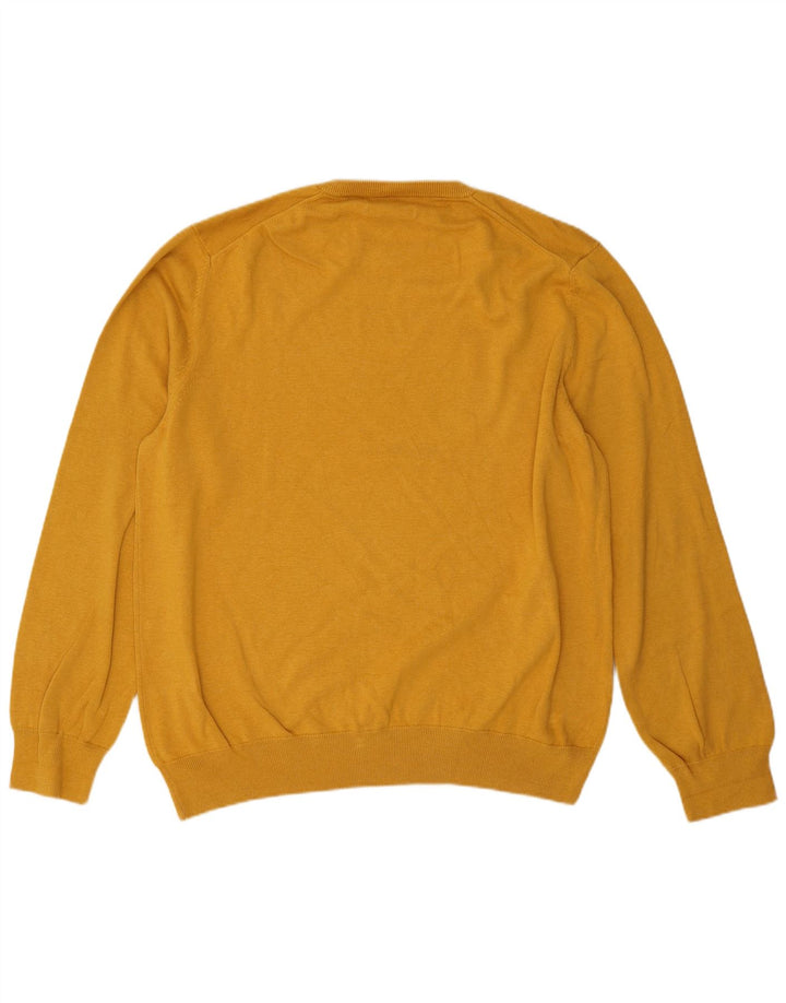 Suéter masculino Marks & Spencer com gola redonda 2XL amarelo
