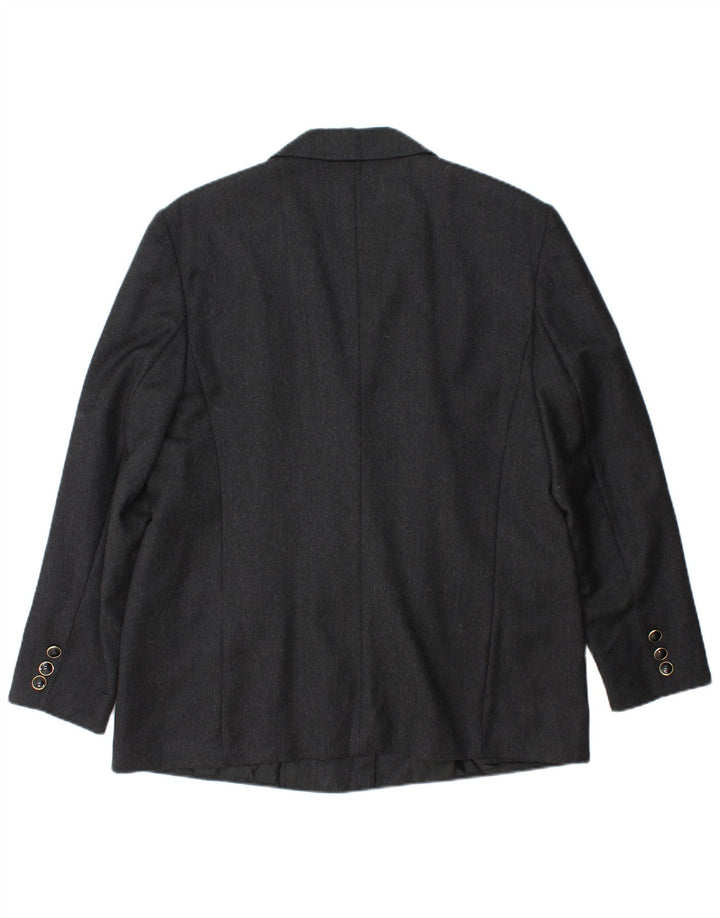 Jaqueta blazer feminina GERRY WEBER com peito duplo IT 42 lã cinza médio
