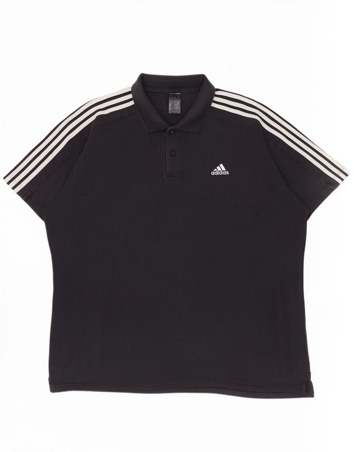 Camisa polo masculina Adidas 2XL algodão preto