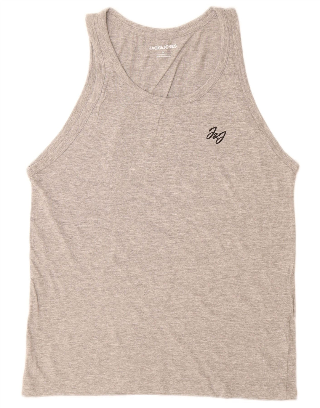 Jack & Jones Mens Colete Top Algodão Cinza Médio