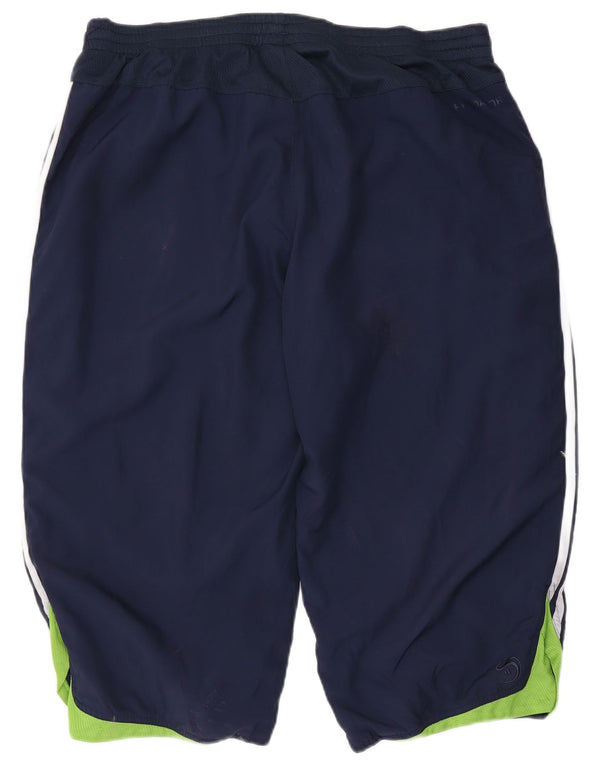Adidas Mens Bermuda Sport Shorts XL W38 L19 Azul Marinho Poliéster
