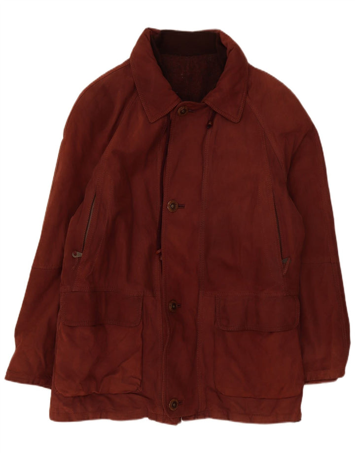 Jaqueta de camurça masculina vintage UK 42 XL marrom