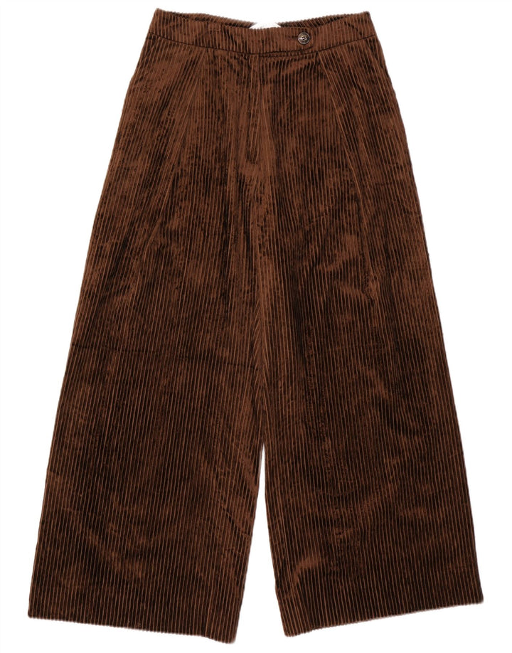 EMMA & GAIA terno feminino de veludo cotelê de 2 peças IT 44 médio W28 L28 marrom