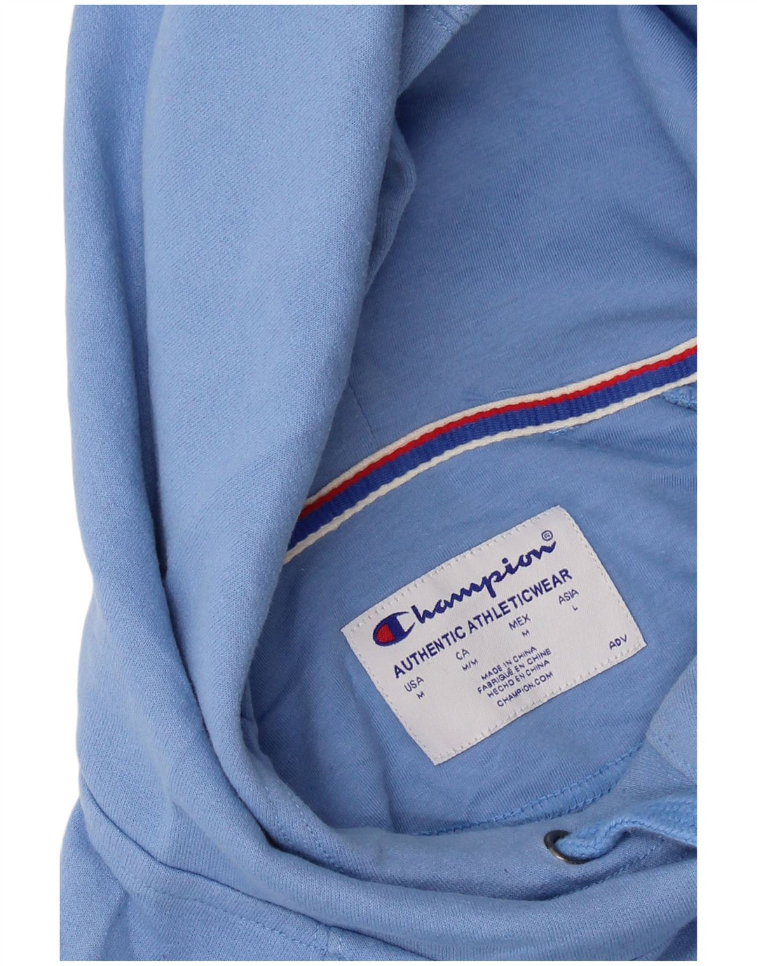 Jumper com capuz gráfico masculino Champion azul médio