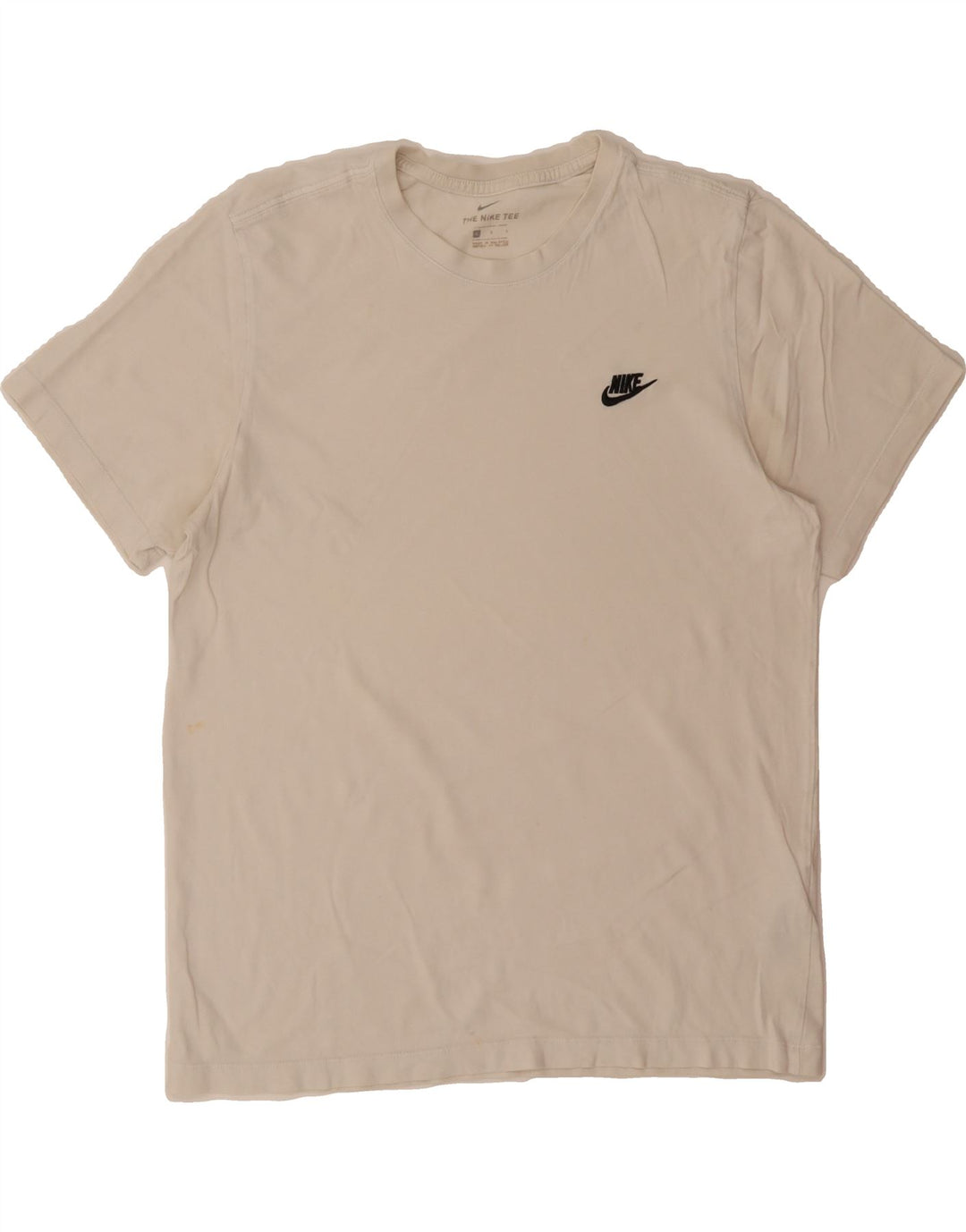 NIKE Mens T-Shirt Top Small Off White Cotton Vintage Nike and Second-Hand Nike from Messina Hembry 