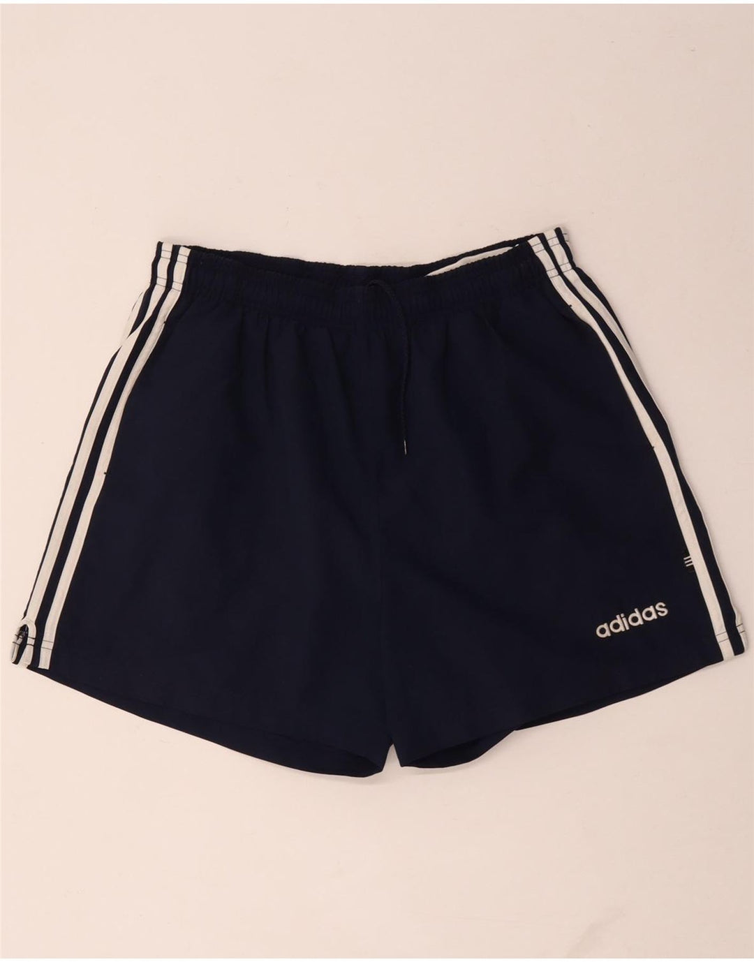 Shorts esportivos masculinos Adidas médio azul marinho poliéster