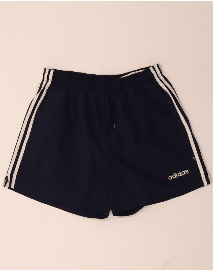 Shorts esportivos masculinos Adidas médio azul marinho poliéster