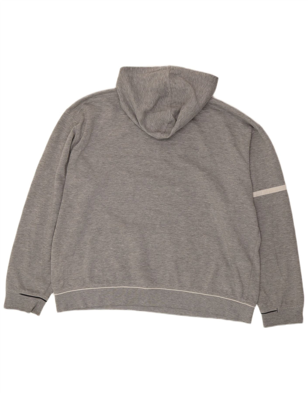 Reebok masculino gráfico moletom com capuz XL cinza manchado de poliéster