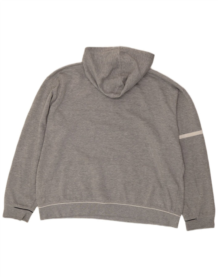 Reebok masculino gráfico moletom com capuz XL cinza manchado de poliéster