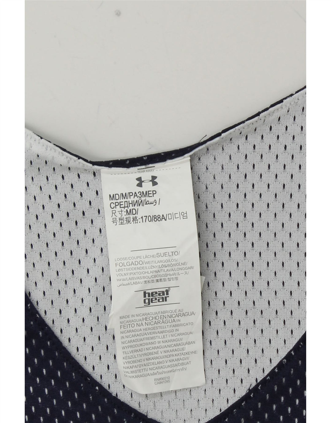 UNDER ARMOUR Masculino NBA colete gráfico top médio azul marinho poliéster