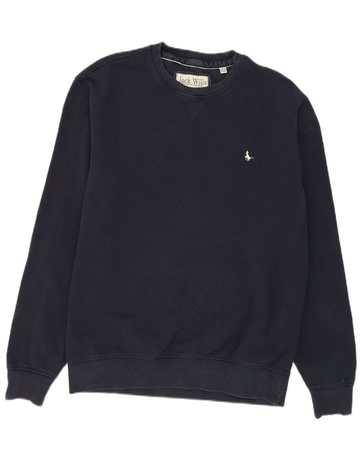 JACK WILLS moletom masculino jumper grande algodão azul marinho