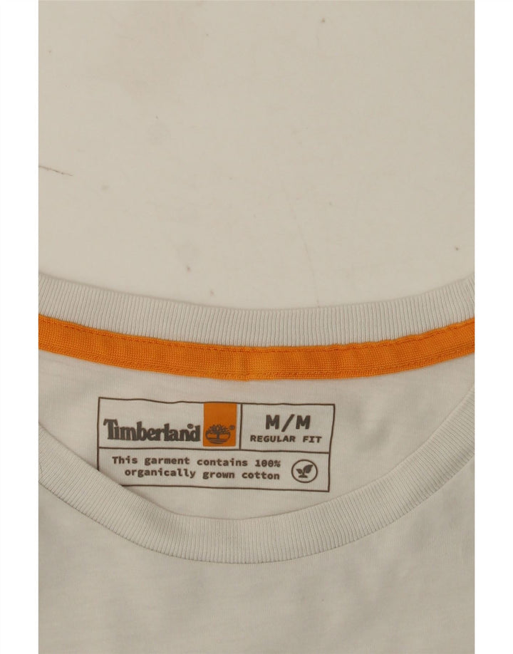 Camiseta masculina Timberland Regular Fit Graphic Top Médio Algodão Branco