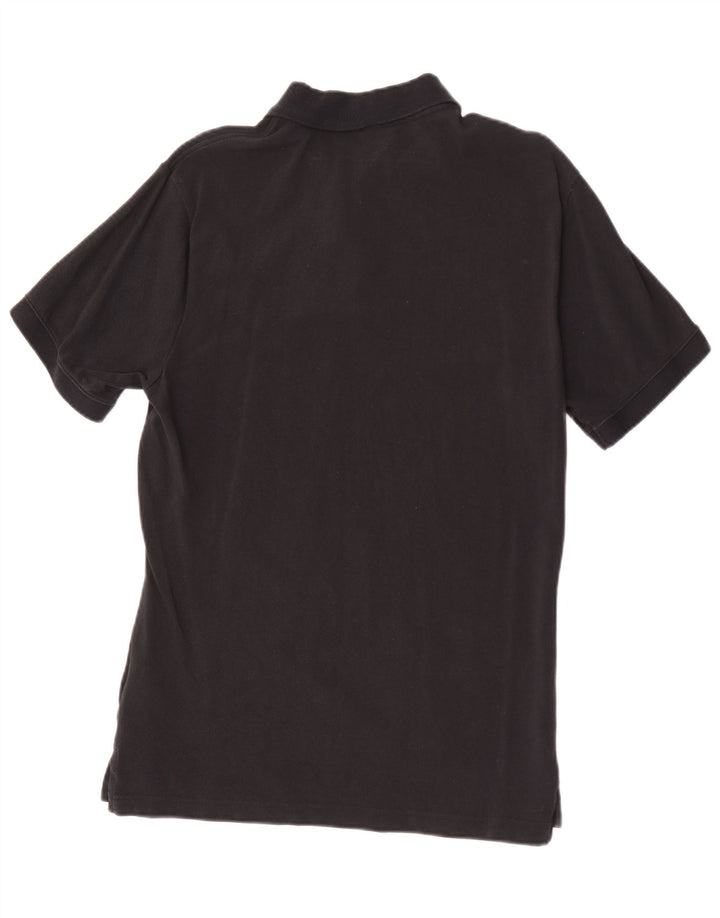 Camisa polo masculina Nike pequena de algodão preto