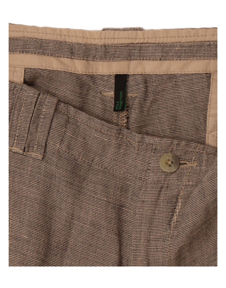 BENETTON Mens Chino Shorts W32 Cinza Médio
