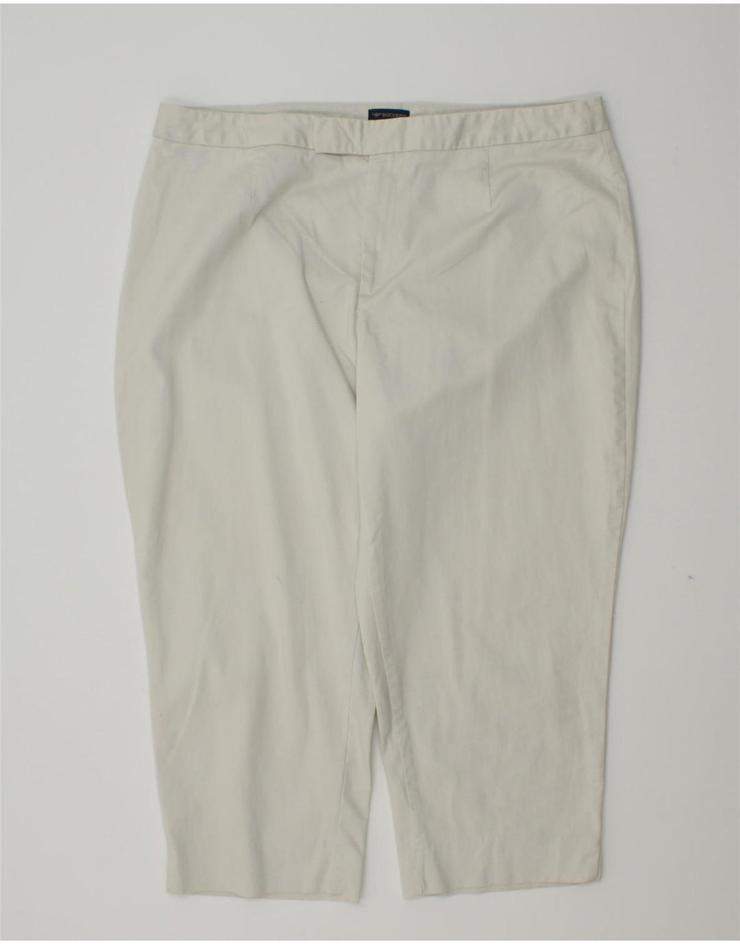 DOCKERS Womens Straight Capri Trousers US 18 2XL W38 L22 White Cotton Vintage Dockers and Second-Hand Dockers from Messina Hembry 