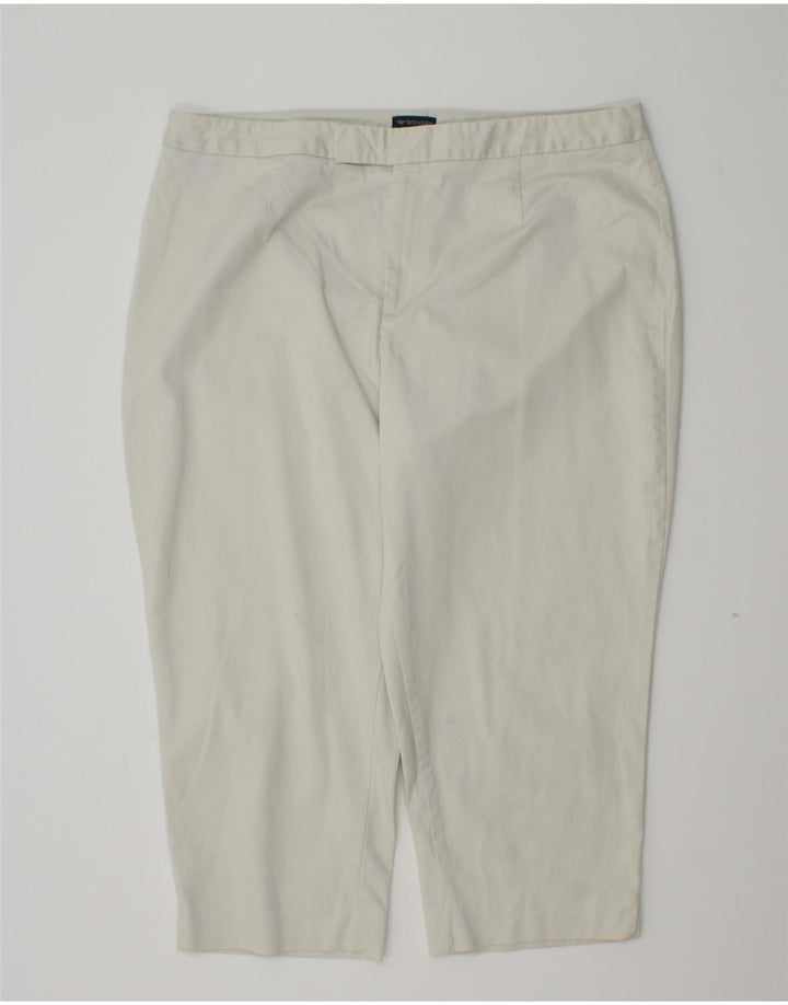 DOCKERS Womens Straight Capri Trousers US 18 2XL W38 L22 White Cotton Vintage Dockers and Second-Hand Dockers from Messina Hembry 