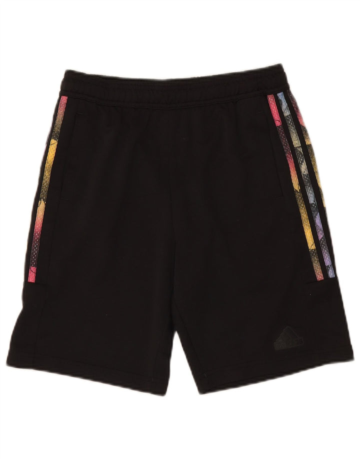 Shorts esportivos femininos ADIDAS 13-14 anos W28 L8 preto poliéster