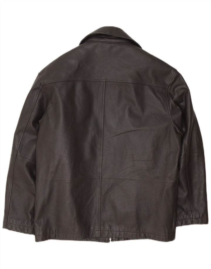 Jaqueta de couro masculina Canda IT 48 média preta