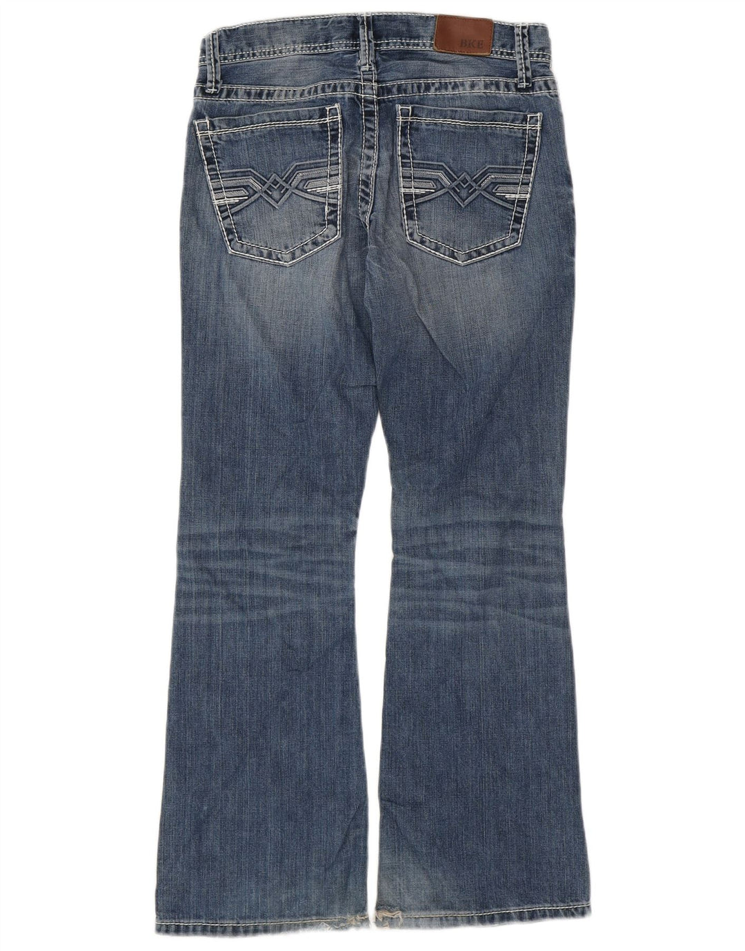 Calça jeans feminina BKE Fulton Bootcut W29 L29 azul algodão