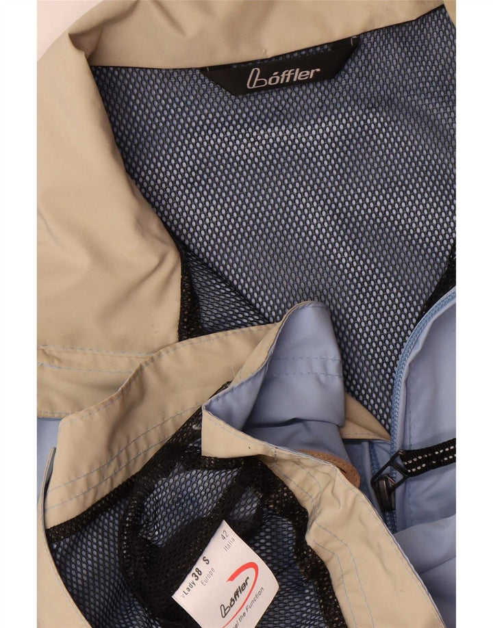 Revestimento superior sem mangas do fato de treino das mulheres do vintage IT 42 poliéster azul médio