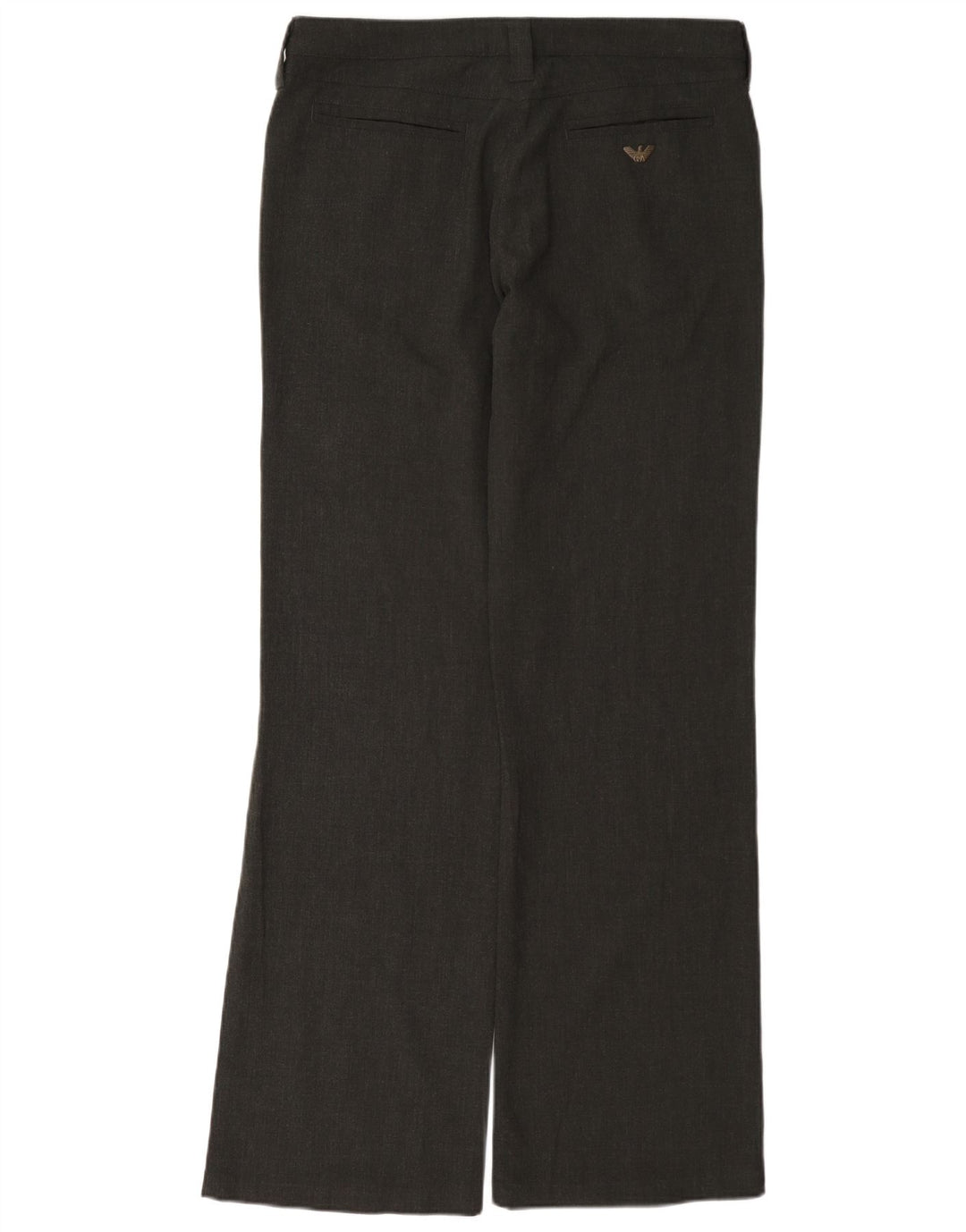 Calça casual feminina Bootcut Armani W30 L33 poliéster cinza